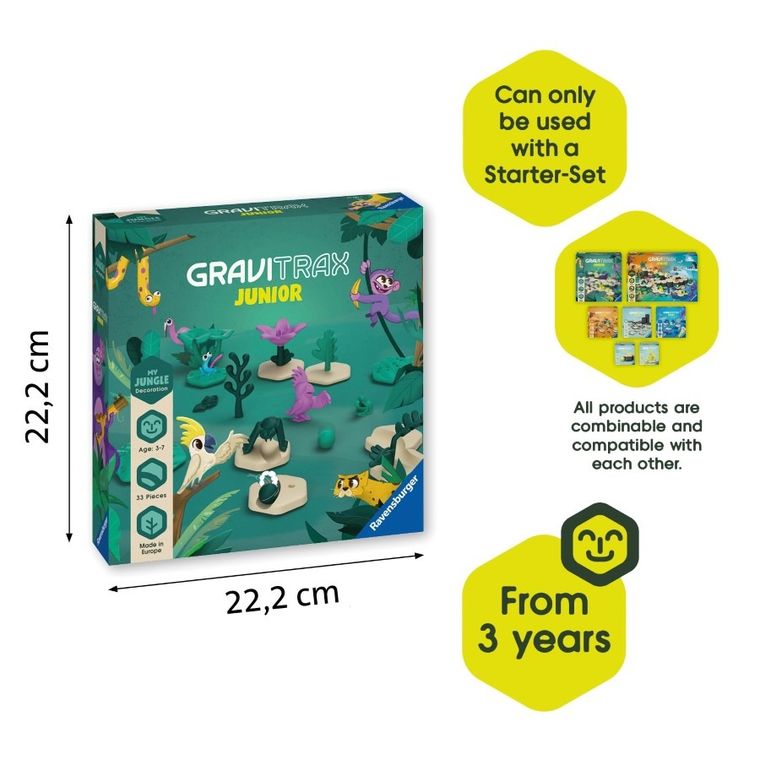 Ravensburger, GraviTrax Junior, Dżungla, zestaw uzupełniający