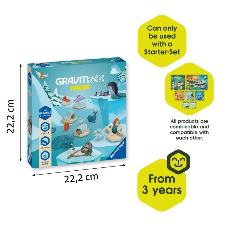 Ravensburger, GraviTrax Junior, Lodowa Przygoda, zestaw uzupełniający