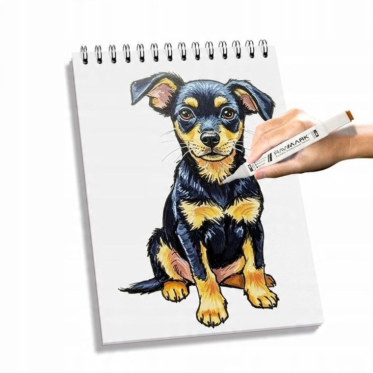 Rawmark, blok do markerów, A4, 40 arkuszy, 200gsm, 1 szt.