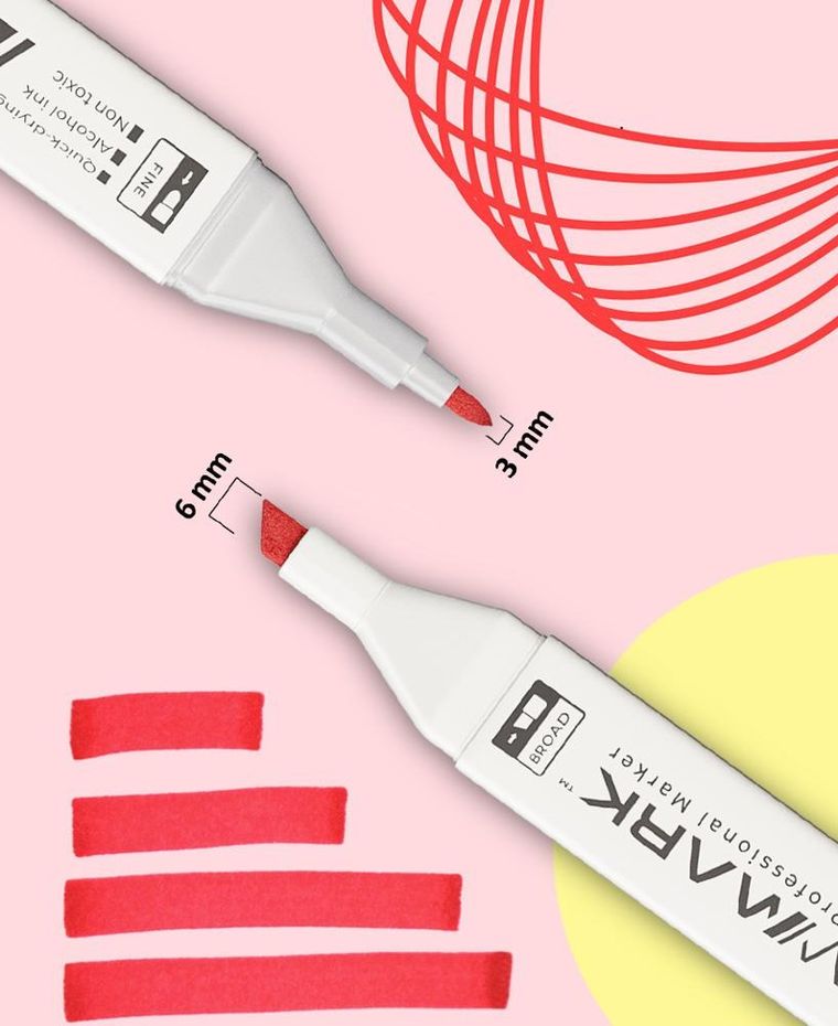 Rawmark, PurePro, promarkery + etui ze stelażem, 80 kolorów