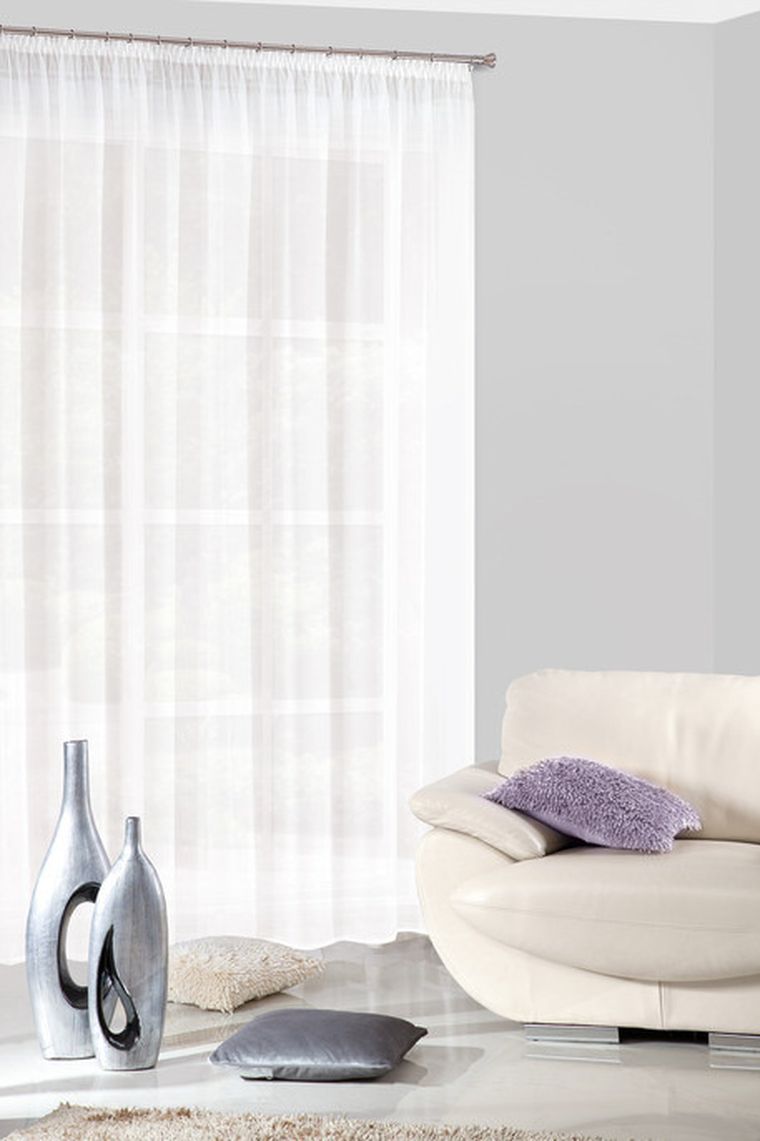 Rebecca, firana jednokolorowa o strukturze drobnego deszczyku, 350-250 cm