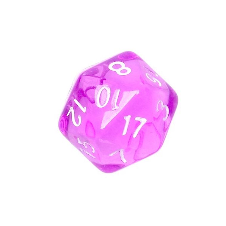 Rebel, Komplet kości mini, kryształowe, Fioletowe