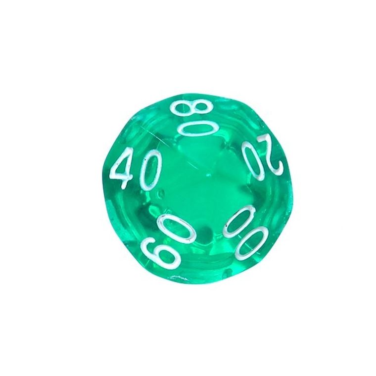 Rebel, Komplet kości mini, kryształowe, Zielone