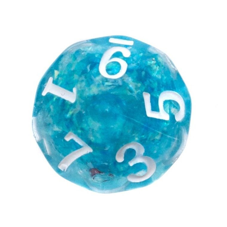 Rebel, komplet kości RPG, gęsty rdzeń, morskie białe cyfry