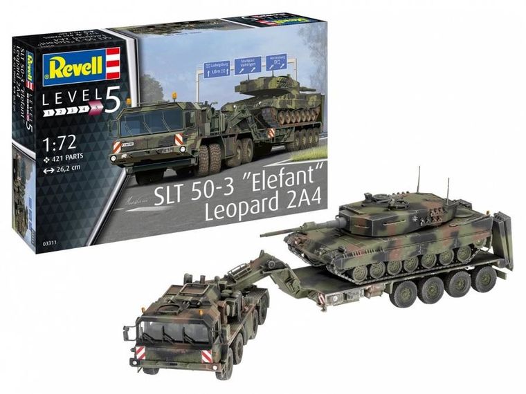 Revell, SLT 50-3 Elefant + Leopard 2A4, model do sklejania, 2 szt.