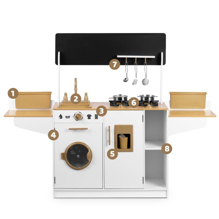 Ricokids, drewniana kuchnia z akcesoriami