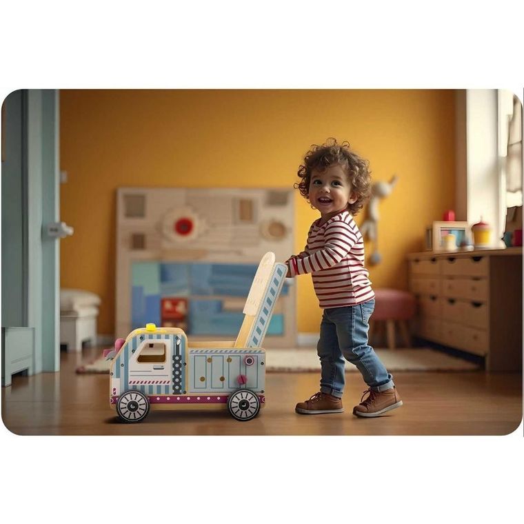 Ricokids, drewniany chodzik, pchacz z narzędziami
