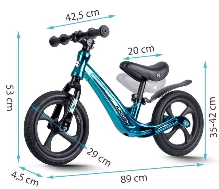 Ricokids, Funnu, rowerek biegowy dla dzieci, niebieski