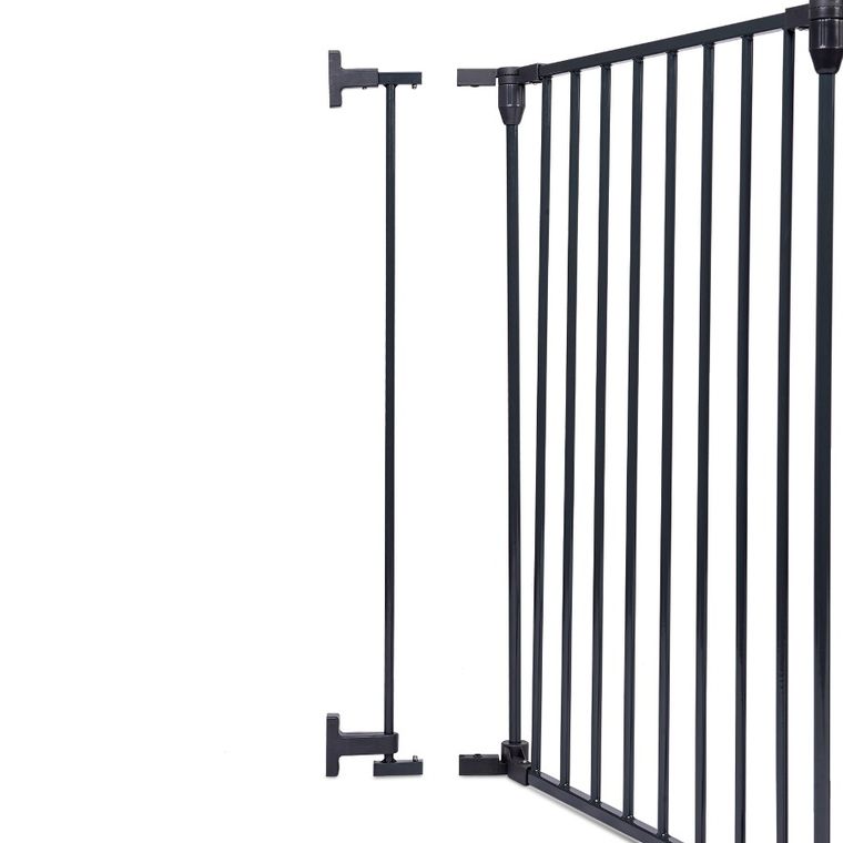 Ricokids, kojec dla dzieci, metalowy, 6-paneli, czarny