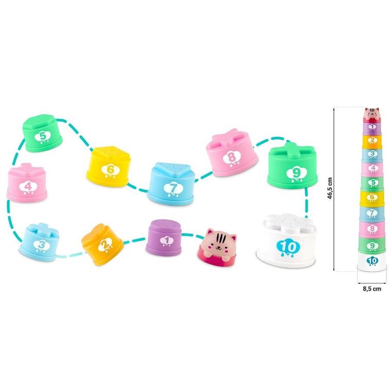 Ricokids, kubeczki do kąpieli, piramidka