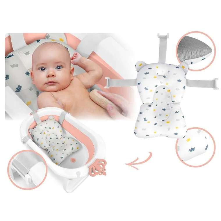 Ricokids, RK-286, wanienka składana z wkładką, biało-różowa