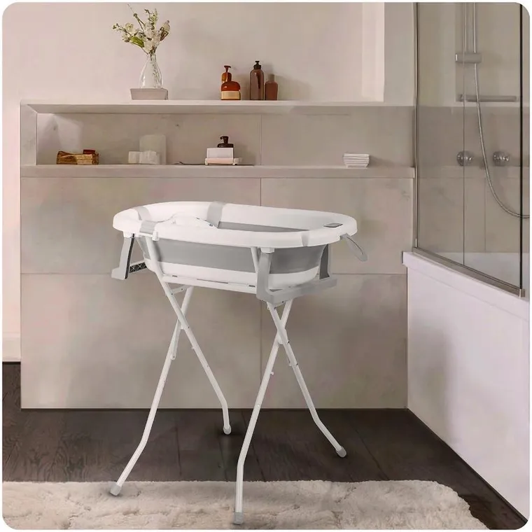 Ricokids, RK-287, wanienka składana ze stelażem, termometrem i wkładką, biało-szara