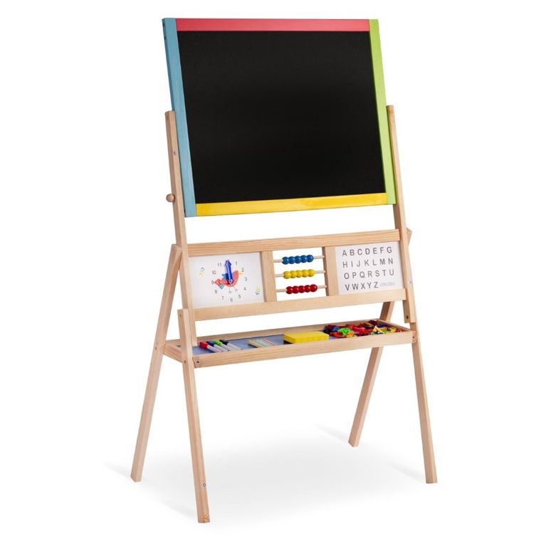 Ricokids, tablica drewniana z zegarem, 113-69-37 cm