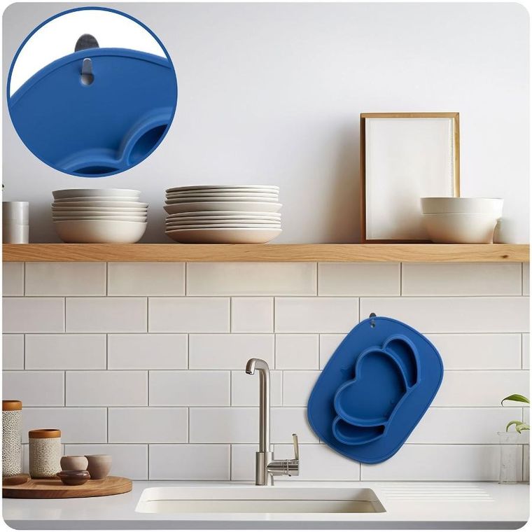 Ricokids, talerzyk dla dzieci silikonowy do karmienia, korona