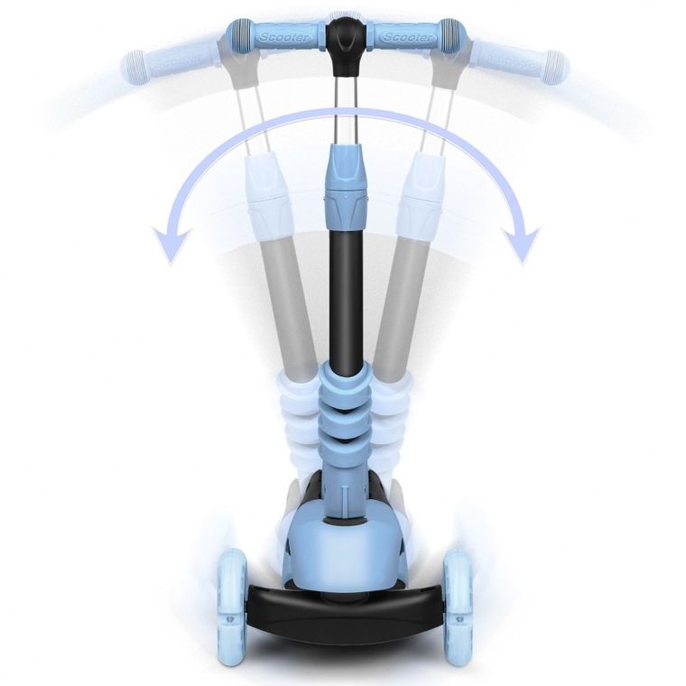 Ricokids, Todi, hulajnoga 3-kołowa, niebiesko-szara