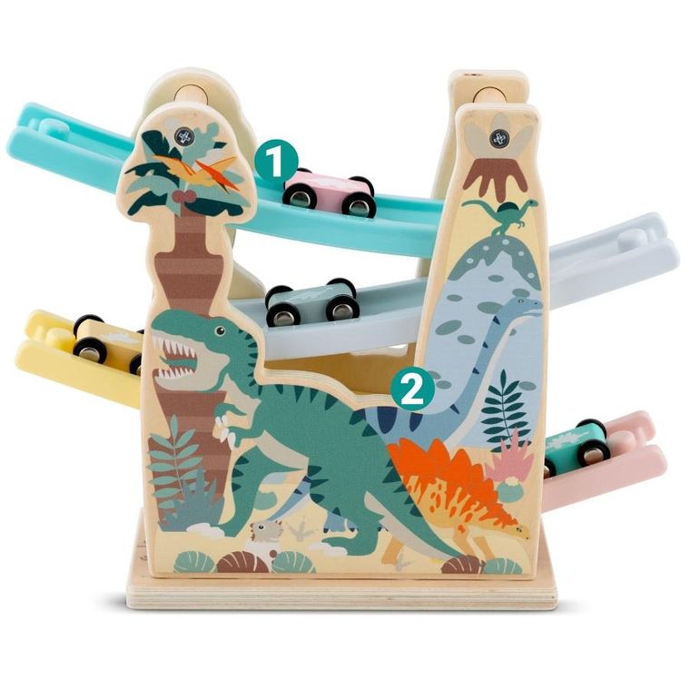 Ricokids, Zjeżdżalnia z samochodzikami, drewniana zabawka
