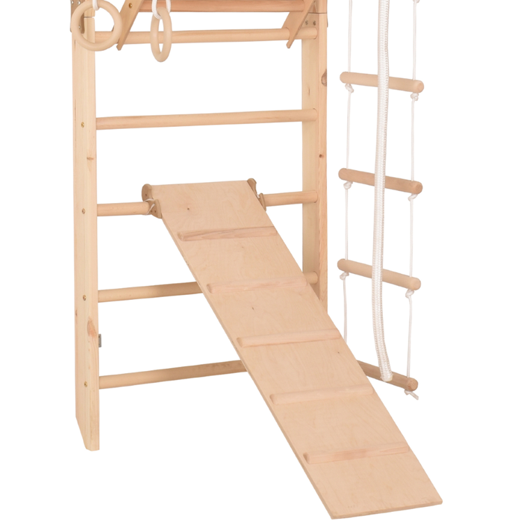 Rinagym, drewniana drabinka gimnastyczna, Kinder 3, naturalny