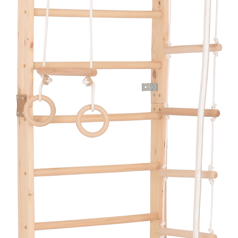 Rinagym, drewniana drabinka gimnastyczna, naturalny