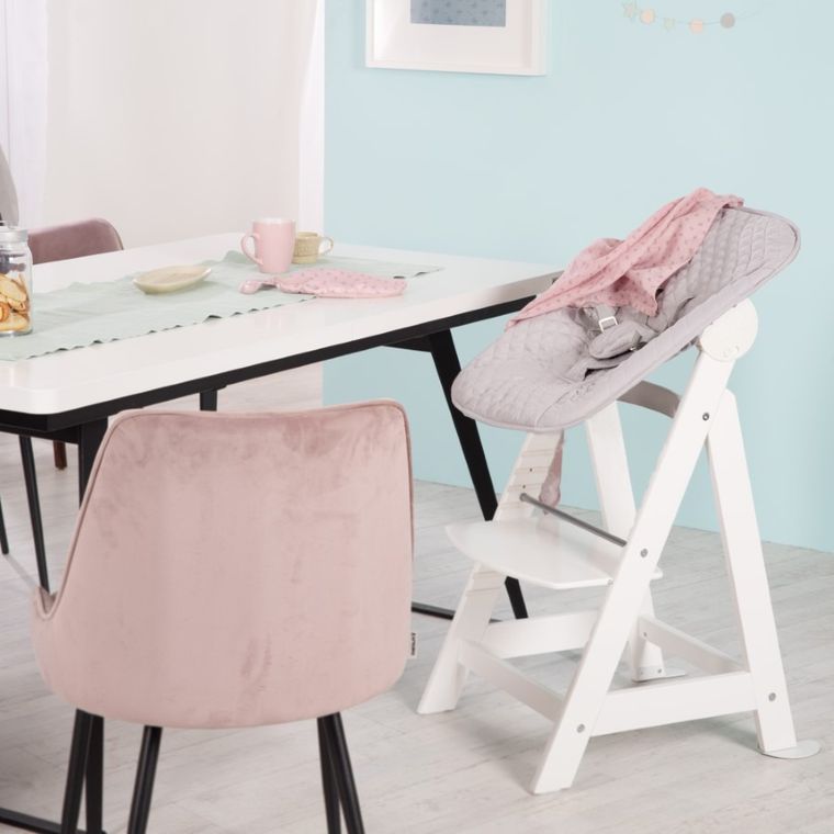 Roba, Born Up, krzesełko do karmienia z leżaczkiem, 2w1, białe