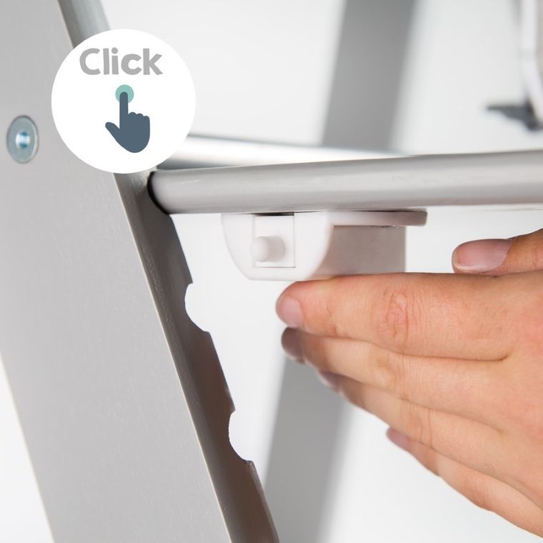 Roba, Sit Up Click, krzesełko do karmienia, szare