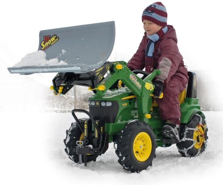 Rolly Toys, John Deere, traktor Rolly Farmtrac, z łyżką i pompowanymi kołami, 710126