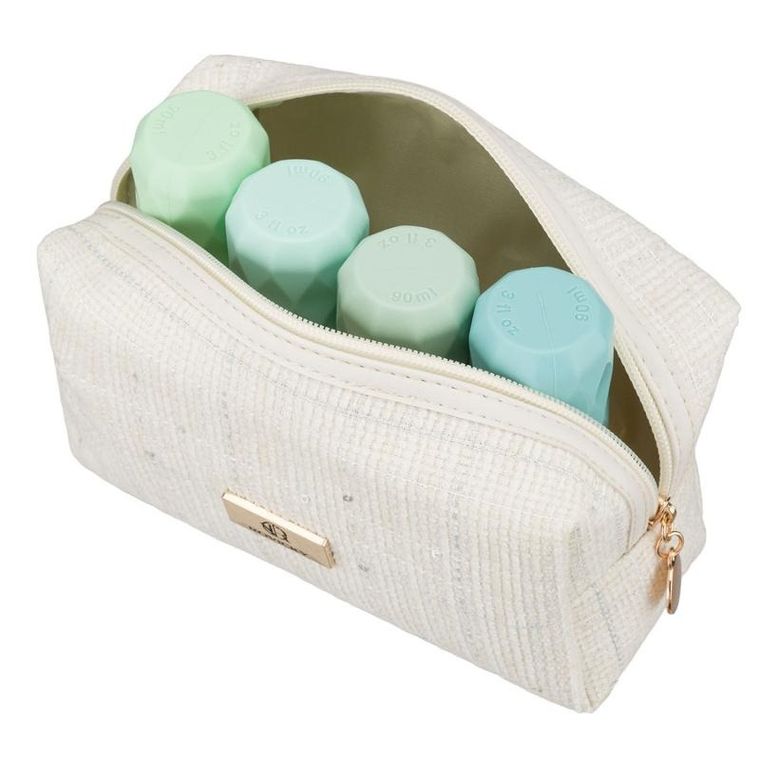 Rovicky, kosmetyczka, tkanina syntetyczna, beżowa