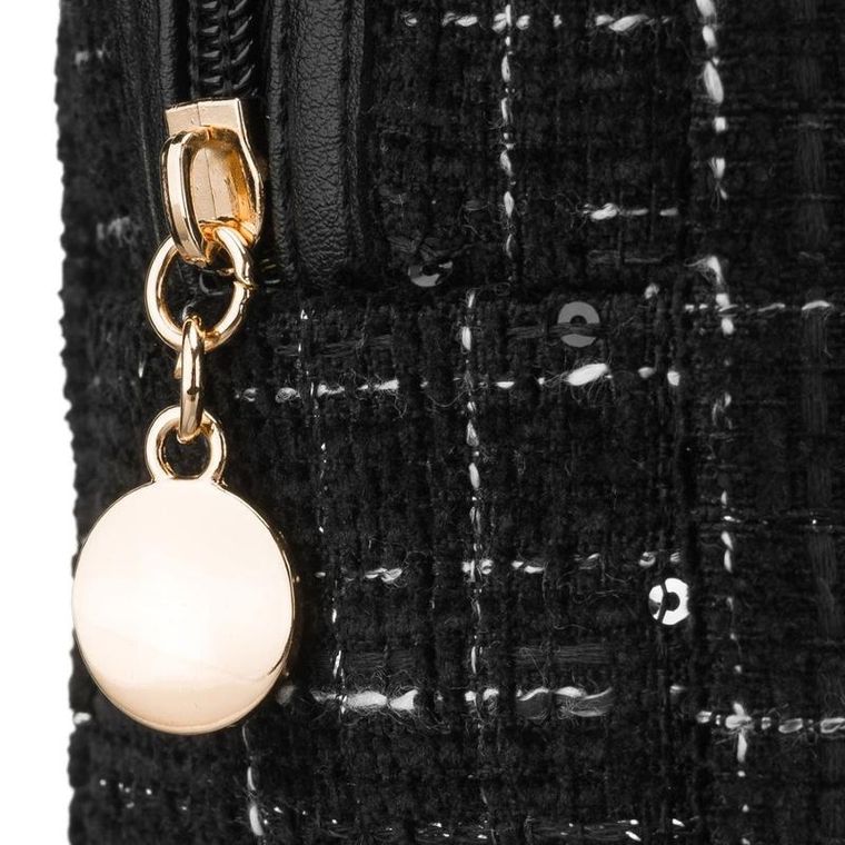 Rovicky, kosmetyczka, tkanina syntetyczna, czarna