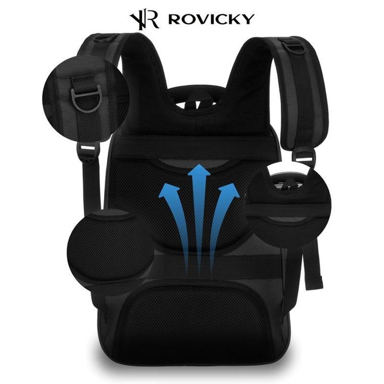 Rovicky, plecak podróżny, czarny