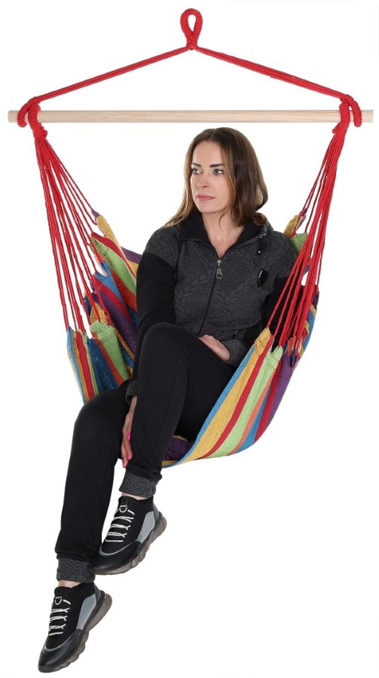 Royokamp, hamak, fotel brazylijski, 100-100 cm + 2 poduszki, 40-40 cm