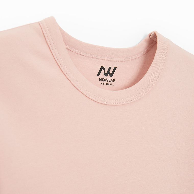 Różowa koszulka z długim rękawem NOWEAR