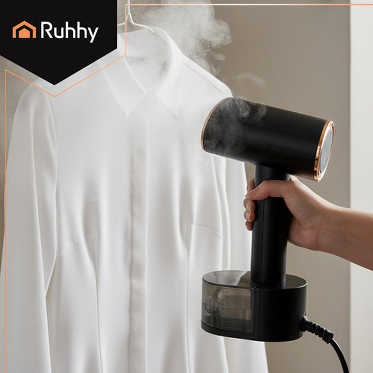 Ruhhy, parownica do ubrań, 2000W, czarna, Mysti, 26339