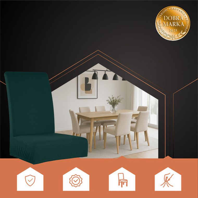 Ruhhy, pokrowce na krzesła, butelkowe, 6 szt.