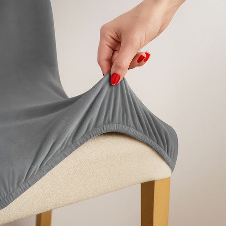 Ruhhy, pokrowce na krzesła, ciemnoszare, 6 szt.