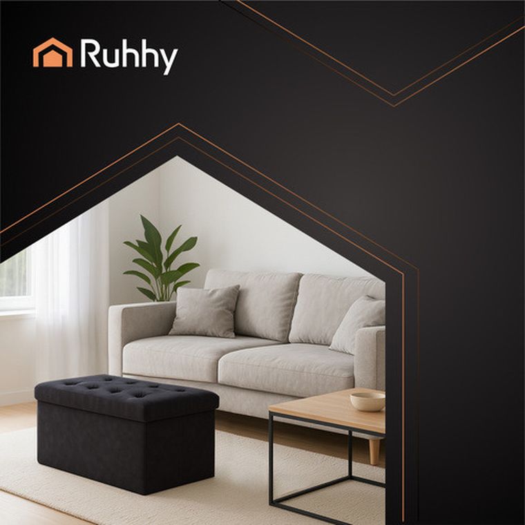 Ruhhy, pufa welurowa, szara, 76-38-38 cm