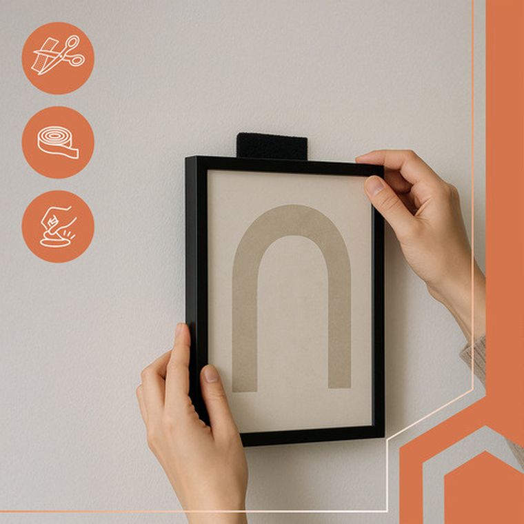 Ruhhy, taśma, rzep samoprzylepny, czarny, 5mx5cm