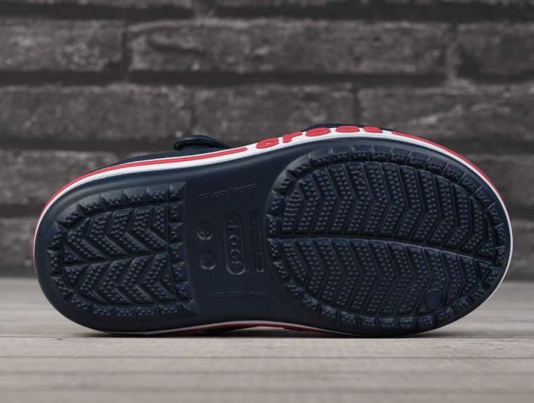 Sandały chłopięce, granatowe, Crocs Byaband