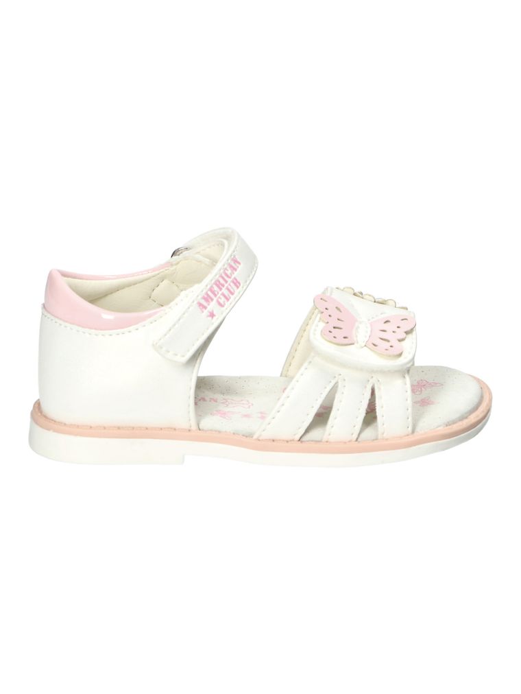 Sandały dziewczęce, białe, American Club