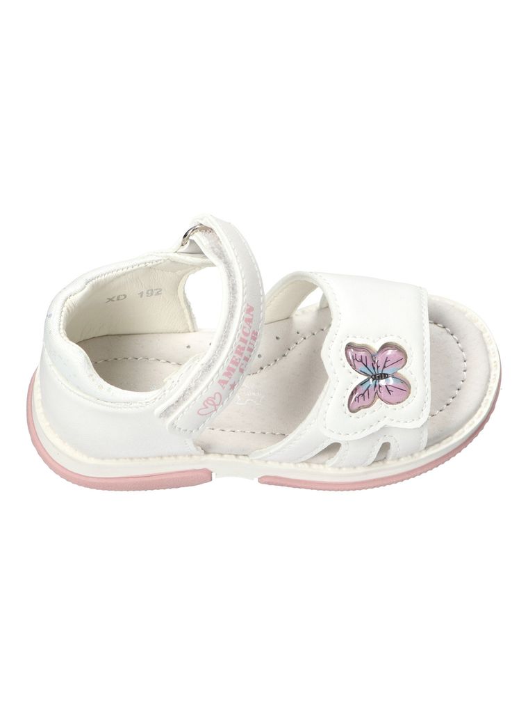 Sandały dziewczęce, białe, American Club