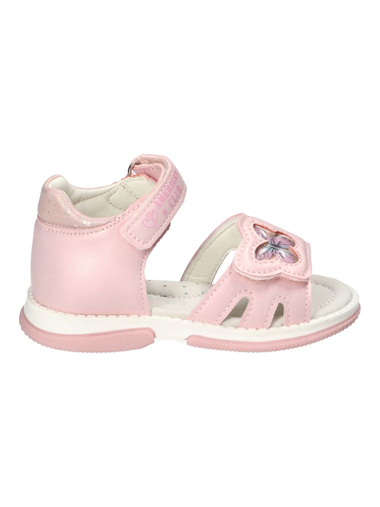 Sandały dziewczęce, różowe, American Club