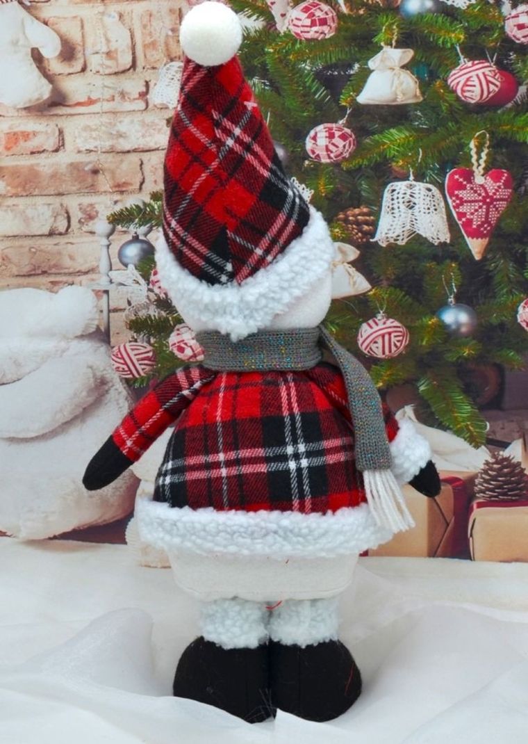 Saska Garden, bałwanek dekoracyjny, czerwony, 50 cm