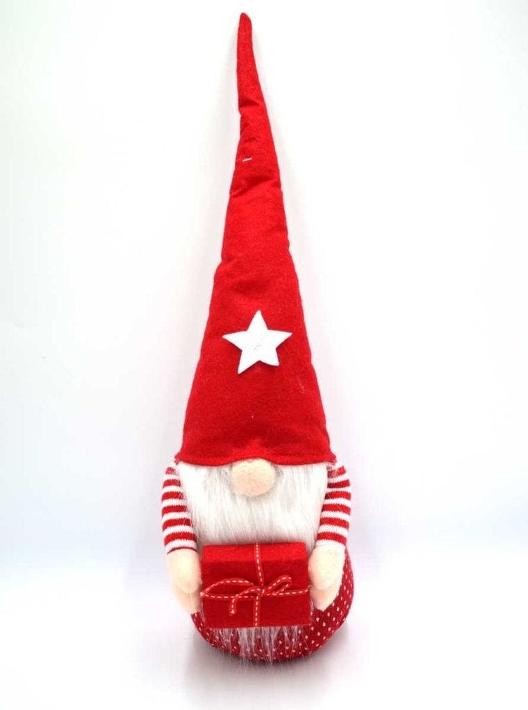 Saska Garden, dekoracja, Mikołaj z prezentem, 50 cm