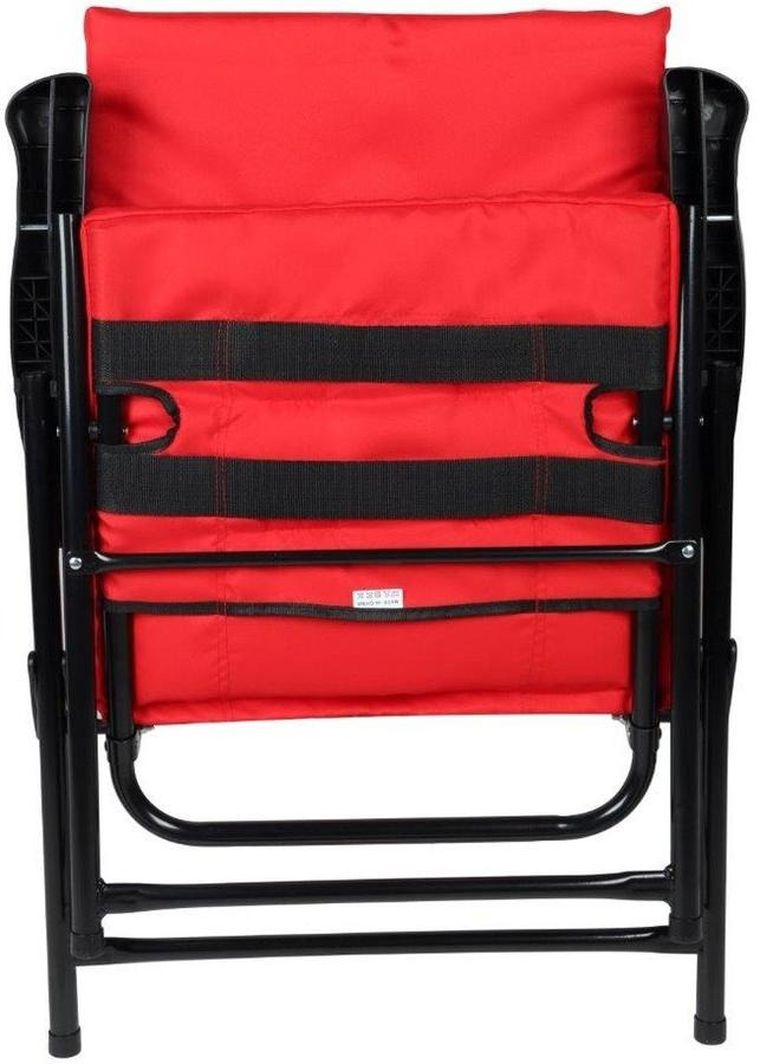 Saska Garden, krzesło ogrodowe, składane, czerwone, 59-66-45/90 cm