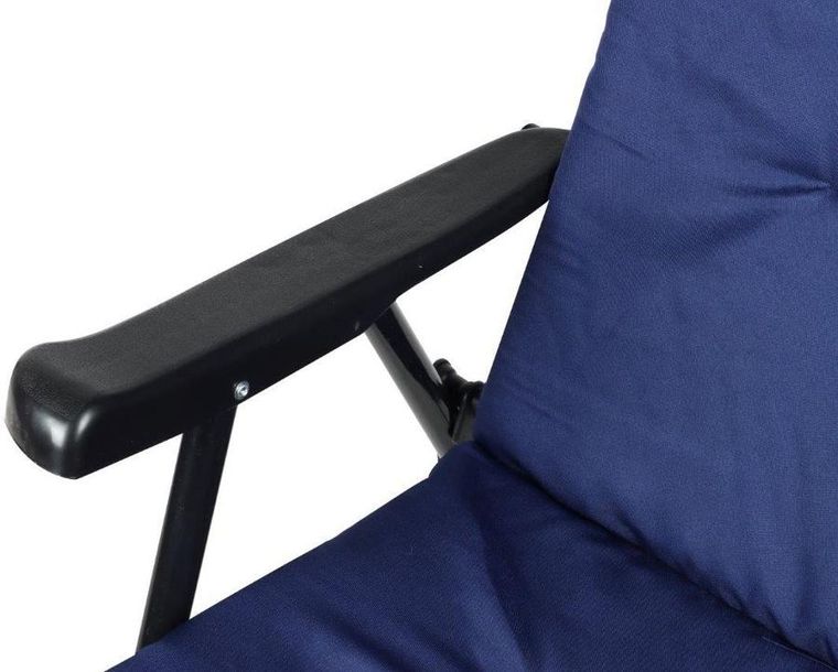 Saska Garden, krzesło ogrodowe składane, granatowe, 59-66-45/90 cm