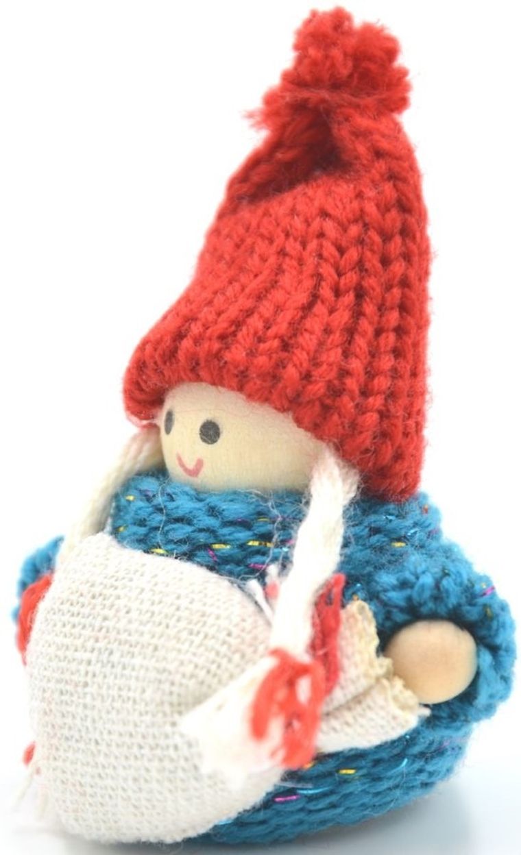 Saska Garden, laleczka dekoracyjna z woreczkiem, niebieska