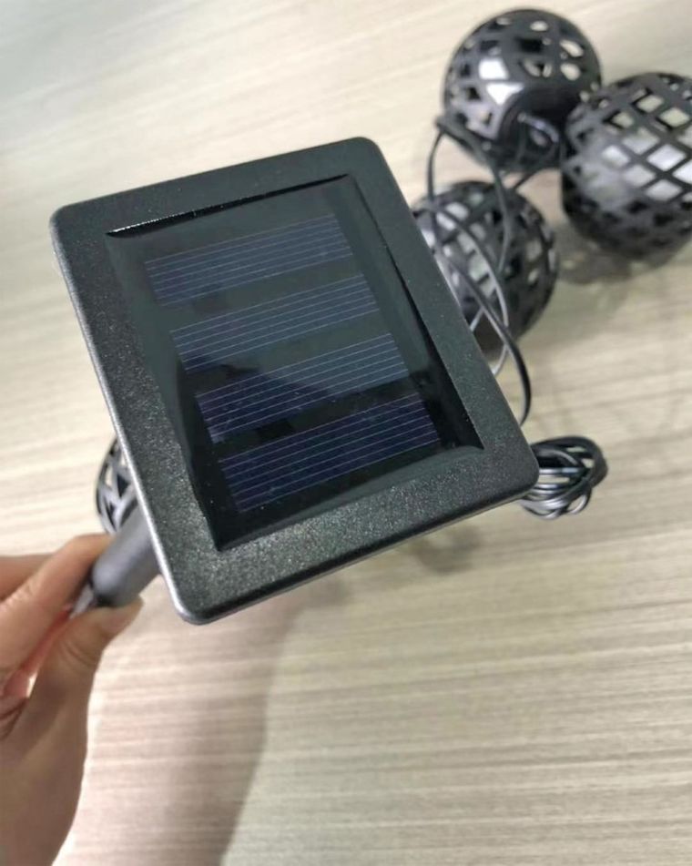 Saska Garden, lampa solarna kule ogniowe, 7 cm, 5 szt.