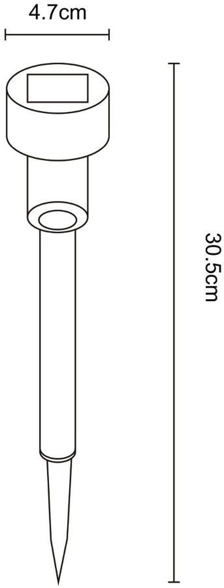 Saska Garden, lampa solarna plastikowa LED, 4,5-31 cm, 4 szt.