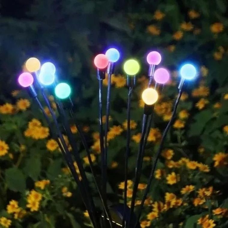Saska Garden, lampa solarna, tańczące na wietrze kuleczki kolorowe, 6 led, 72 cm