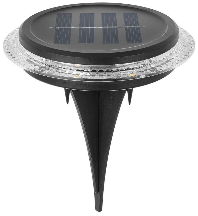 Saska Garden, lampy solarne dyskowe do wbicia w grunt lub montażu na ścianie, 2 szt.