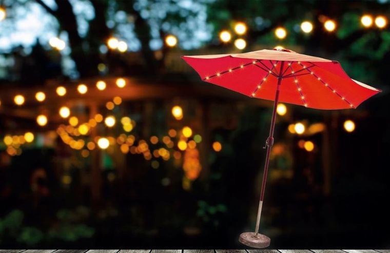 Saska Garden, oświetlenie solarne do parasola ogrodowego 5m, 72 LED