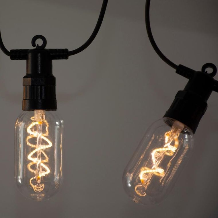 Saska Garden, Party Light, girlanda zewnętrzna, 12 żarówek spiralnych, LED, 6,3m, 230V